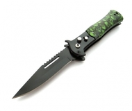 Nóż Sprężynowy Green Skull N-510A (1638558)