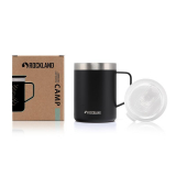 Kubek termiczny Rockland Camp Mug 0,35 L – stal nierdzewna, próżniowy, z pokrywką Tritan, czarny