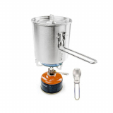 Zestaw turystyczny dla 1 osoby GSI Glacier Stainless Explorer Set - Kuchenka i Garnek 1,1l