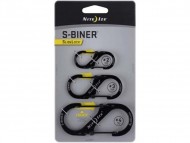 Nite Ize - S-Biner SlideLock Set #2, #3, #4 - Czarny - LSBC-01-R6 (23360)