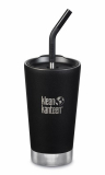 Kubek ze słomką Kanteen Tumbler Vacuum Insulated, 473ml/16oz, Shale Black (matt) (1606985)