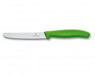 Nóż kuchenny pikutek Victorinox Green - ząbkowany z zaokrąglonym czubkiem 6.7836.L114 (285551)