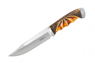 Nóż myśliwski BSH Adventure N-228C Clip Point stal 440 z pokrowcem