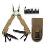 Multitool Taktyczny K25 33797 Coyote Tan z zestawem Bitów i Etui MOLLE (1941835)