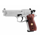 Pistolet wiatrówka Beretta M92 FS nickel/wood 4,5 mm Diabolo CO2 (1651419)