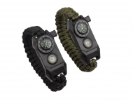 Bransoletka Survivalowa 9w1 Paracord Krzesiwo Kompas Latarka BR-004 (1669527)