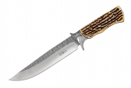 Nóż myśliwski BSH Adventure N-228B Clip Point stal 440 z pokrowcem