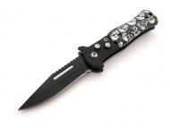 Nóż Sprężynowy Mini Black Skull N-510D (1638618)