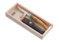 Nóż składany Opinel Slim No.10 OLIVE Inox BOX + etui (1585008)