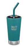 Kubek ze słomką Kanteen Tumbler Vacuum Insulated, 473ml/16oz, Emerald Bay (matt) (1606986)