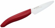 Kuchenny nóż ceramiczny Kyocera do obierania 7,5cm czerwona rączka (272261)