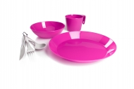 Lekki zestaw naczyń GSI CASCADIAN 1 PERSON TABLE SET, MAGENTA (1607204)