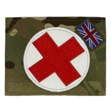 Osłona kamuflaż na rzep Armii Brytyjskiej MTP - Red Cross 13x10 cm - nowa (1790204)