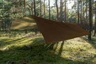 Tarp Termoizolacyjny Tigerwood 4,5 × 4,5 m Brown – Bushcraft | Kemping | 34 Punkty Montażowe (1775212)