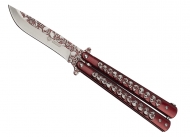 Nóż Motylek Red Skull N-496C (1671491)