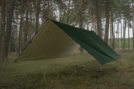 Tigerwood Termo Tarp 3×3 m Green – Tarp Bushcraft z Warstwą Termiczną i 19 Punktami Montażowymi (1920051)