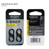 Nite Ize - S-Biner MicroLock - Czarny - 2Pack - LSBM-01-2R3 (1082)