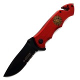 Nóż ratowniczy Kandar Red Firefighter Serrated (1031)