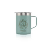 Kubek termiczny Rockland Camp Mug 0,35 L – stal nierdzewna, próżniowy, z pokrywką Tritan, zielony