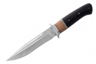 Nóż myśliwski BSH ADVENTURE N-205C – clip point z drewnianą rękojeścią i kaburą z cordury (1932750)