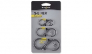 Nite Ize - S-Biner SlideLock Set #2, #3, #4 - Stalowy - LSBC-11-R6 (755963)