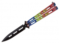 Nóż Motylek Treningowy Rainbow Flame N-464B (1685617)