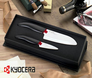 Zestaw noży ceramicznych Kyocera, Santoku 14cm + nóż do obierania 7.5cm WH (272281)