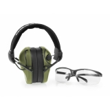 Słuchawki RealHunter Active PRO oliwkowe + okulary (1652347)