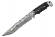Nóż myśliwski BSH Adventure N-227A Modified Tanto stal 440 imitacja damastu z pokrowcem