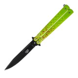 Nóż składany motylek Joker Aluminio Hoja 10,5 cm Zombie Green JKR451 (10679)
