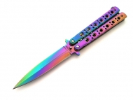 Nóż motylek Balisong Bubble Rainbow (7635)