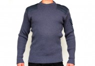 Brytyjski sweter wojskowy - round neck RAF st. db (1026)