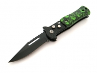 Nóż Sprężynowy Mini Green Skull N-510C (1638617)